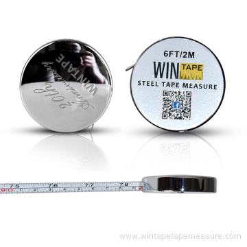 Silver Case 6 Feet Stainless Steel Tape Measure